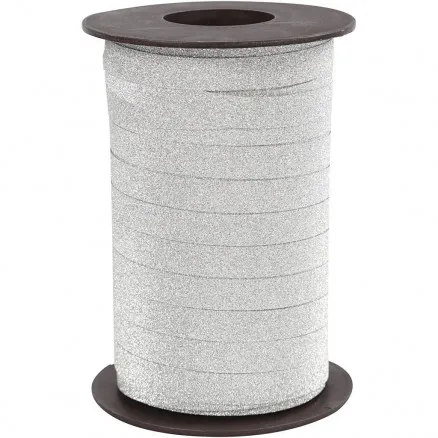 Lahjanauha, hopea, L: 10 mm, glitteri, 100 m / 1 pkt.